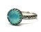 10mm Rose Cut Aqua Chalcedony 925 Antique Sterling Silver Ring by Salish Sea Inspirations product 1